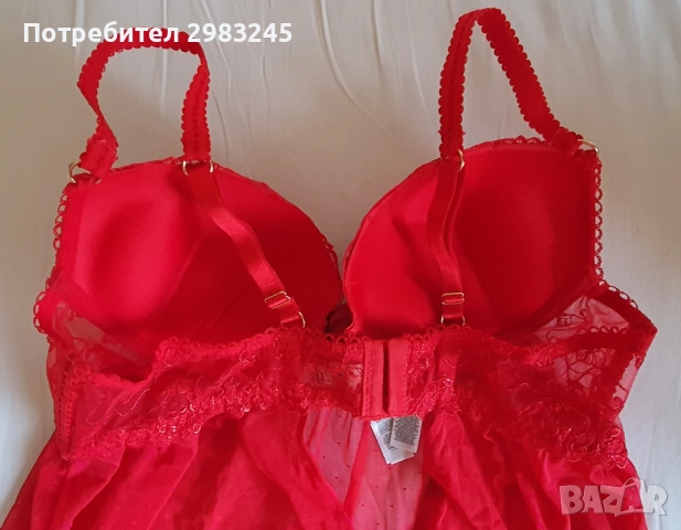  Коледна секси дантелена нощница , снимка 4 - Бельо - 52450929