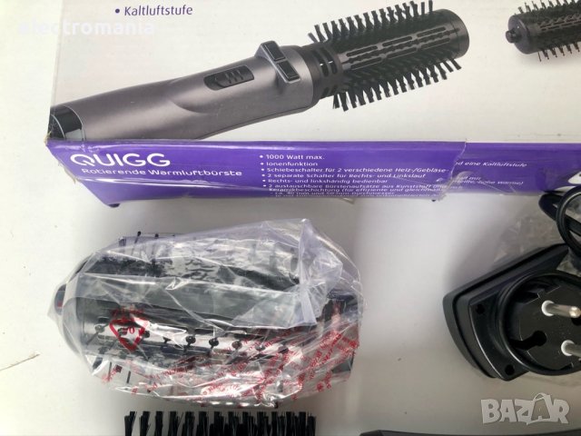 сешоар-маша с въртяща керамична четка и йонизация Quigg, снимка 5 - Други - 43176315