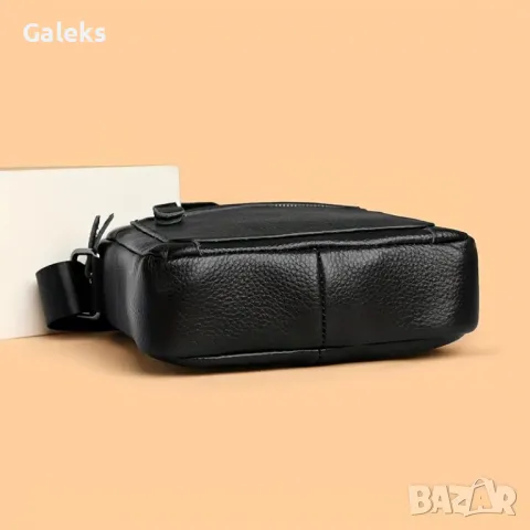 Бутикова, удобна и практична чантичка за през рамо /Черна и Кафява естест. кожа!, снимка 14 - Чанти - 50333573