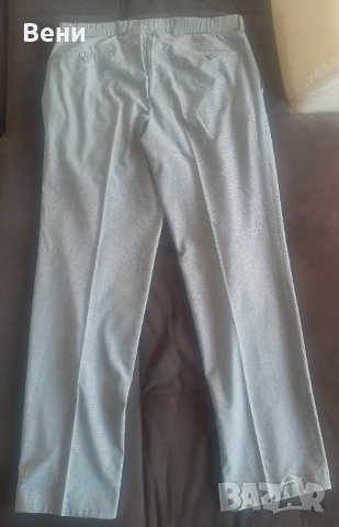 Сив мъжки панталон с ръбове 52 размер, снимка 4 - Панталони - 38359826