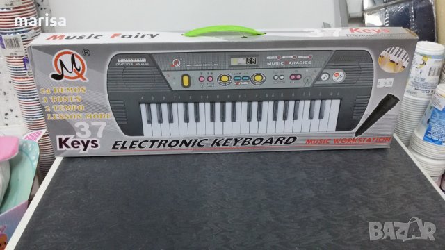 Музикална йоника с микрофон и радио, включени батерии, кутия -  380125, снимка 2 - Музикални играчки - 35055251