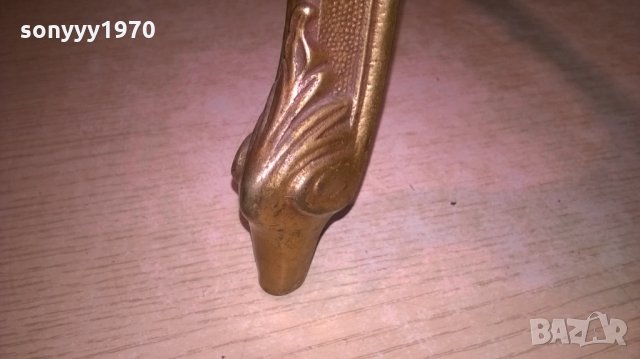 АНТИЧНА маса в цвят злато-мед/месинг-внос франция, снимка 5 - Антикварни и старинни предмети - 26284131