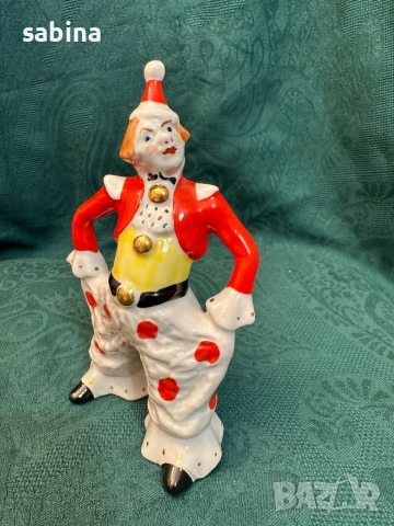Статуетка „Клоун“. ДФЗ (Дмитровски фарфоровый завод) „Вербилки“, СССР, снимка 2 - Антикварни и старинни предмети - 52976587