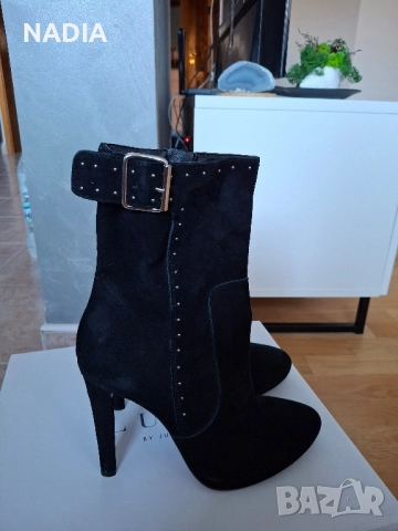 Черни боти на ток, снимка 4 - Дамски боти - 52385025