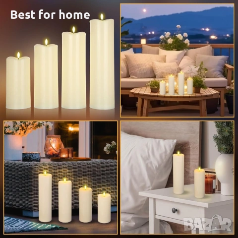 Комплект Плаващи LED Свещи Rossesay – Водоустойчиви, Безпламъчни и Реалистични, снимка 4 - Декорация за дома - 53098299
