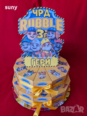 Картонена торта Рабъл / Пес патрул