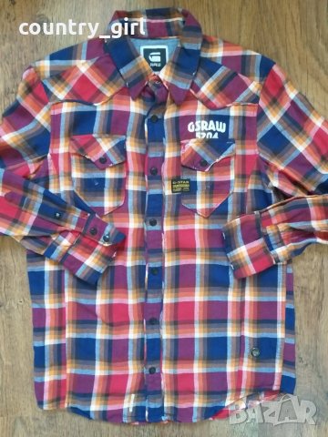 g-star midnight bergen shirt - страхотна мъжка риза КАТО НОВА, снимка 6 - Ризи - 27110632