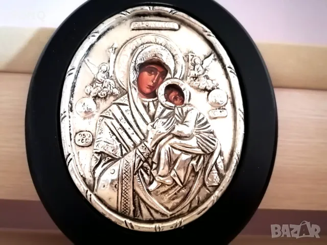 Прекрасна Сребърна Икона Проба 0.950, снимка 4 - Икони - 49522765