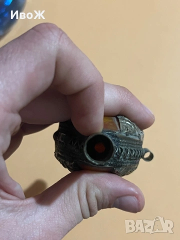 Стара барутница, снимка 4 - Антикварни и старинни предмети - 53344066