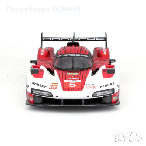 Bburago Race Porsche 963 – 1:24 DieCast състезателен модел – колекционерска реплика, снимка 2 - Колекции - 53178911