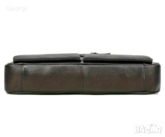 Професионална и универсална кожена чанта (Бизнес куфарче) Черна/плътна естествена кожа!, снимка 11 - Чанти - 49291412