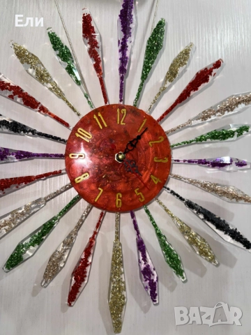 Часовник - слънце - уникална ръчна изработка, снимка 1 - Стенни часовници - 52967940