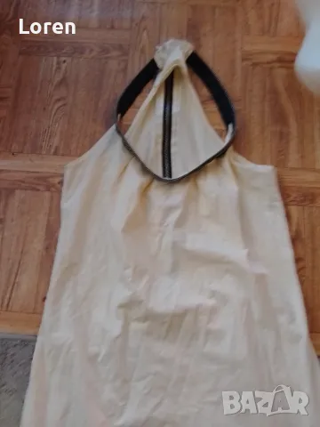 Дълга рокля много бледо жълто с колан , снимка 8 - Рокли - 47676854