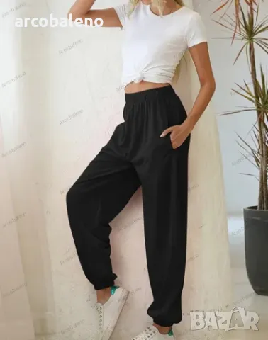 Ежедневни дамски спортни панталони с ластик на талията, 6цвята , снимка 6 - Панталони - 47432164