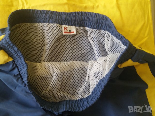 Летен мъжки комплект жълт потник с къси сини гащета Размер М-Л, снимка 3 - Къси панталони и бермуди - 32970845