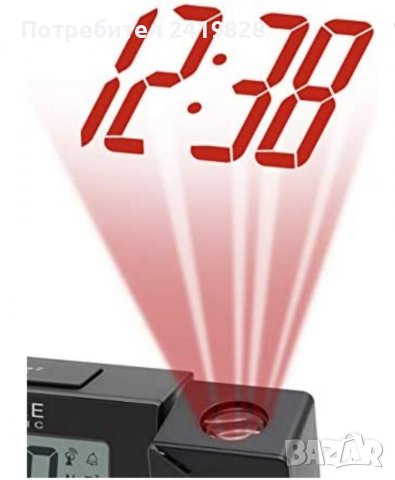 Радиоуправляем часовник SCIENTIFIC RDP1001 с черно време на прожектиране, снимка 5 - Друга електроника - 38317805
