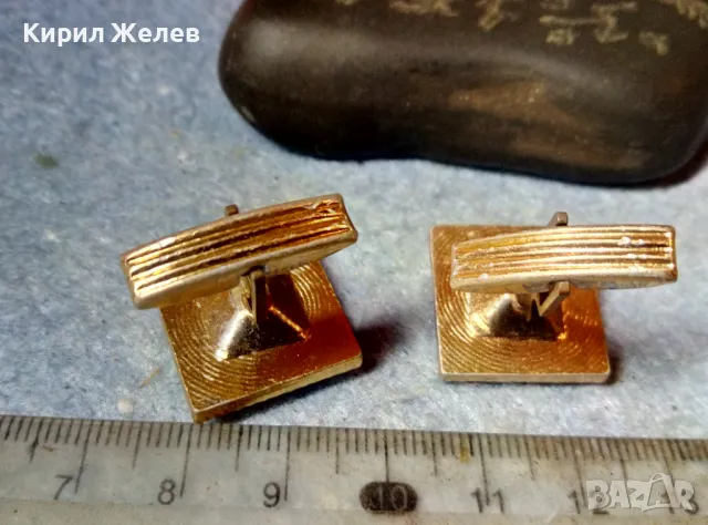 Стари СКЪПОЦЕННИ ПОЗЛАТЕНИ БУТОНЕЛИ РЕТРО КОПЧЕТА За РЪКАВЕЛИ с ФАСЕТИРАН ЦИТРИН 48812, снимка 8 - Антикварни и старинни предмети - 48290606