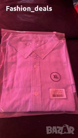 Нова Мъжка риза с дълъг ръкав Ежедневна на райета Размер XL, снимка 5 - Ризи - 39527873