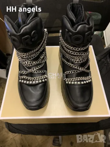 Michael Kors Cassia естествена кожа ботуши