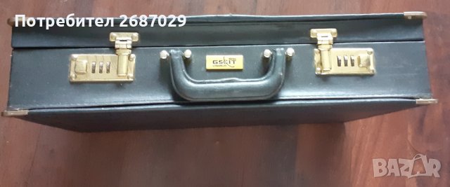Куфари: куфарче с шифър, amiet suitcase Стара чанта, голям грамаден куфар, цвят бургунди, снимка 2 - Други - 37039584