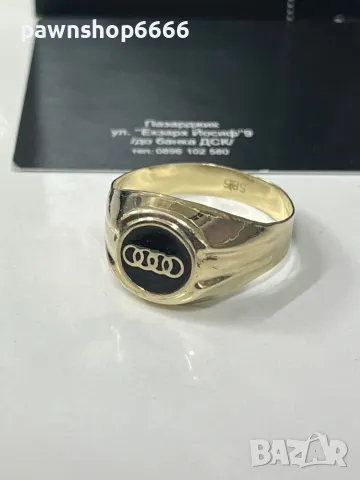 Златен пръстен 14 карата, снимка 2 - Пръстени - 48859492