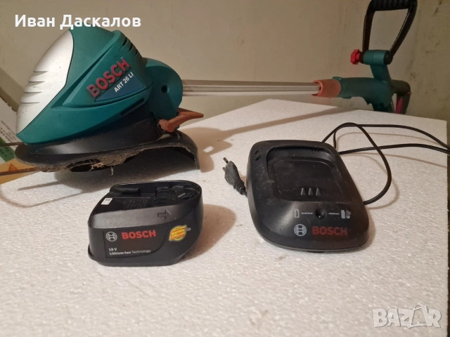 Акумулаторен тример BOSCH ART, снимка 4 - Градинска техника - 53481302