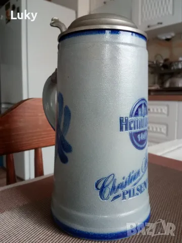 Старинна,красива,немска халба.Маркирана., снимка 3 - Антикварни и старинни предмети - 48121960