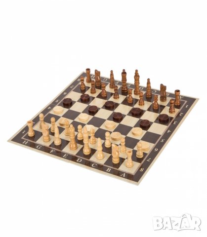 3 игри в 1 - Табла, шах и дама, снимка 1 - Шах и табла - 26922496