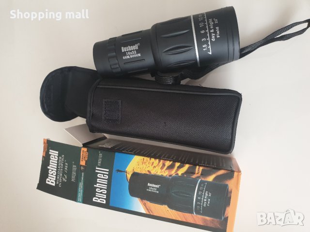 Мощен монокъл , бинокъл Bushnell 16х52, снимка 1 - Екипировка - 32561831