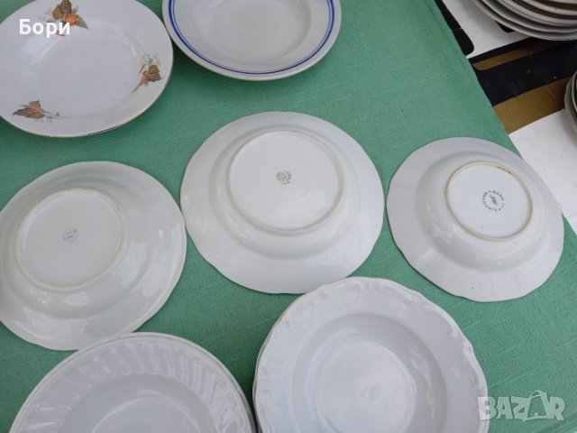 Стар порцелан чинии 12 части, снимка 6 - Чинии - 36615287