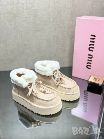 дамски боти с пух miu miu 