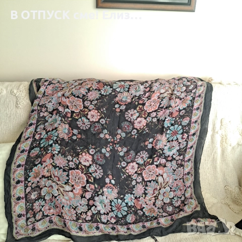 Паеро, туника, плажна риза от 100% коприна, флорална, снимка 1