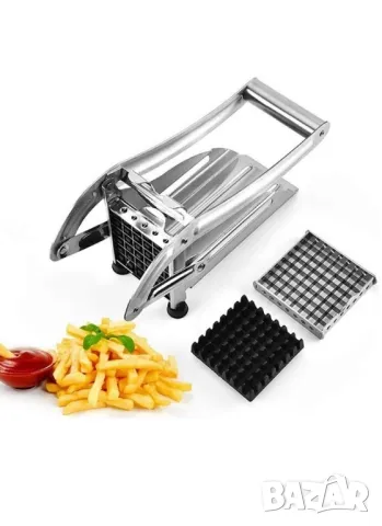 Преса за картофи и други зеленчуци с две сменяеми приставки за рязане от неръждаема стомана, снимка 16 - Други - 49243349