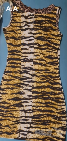Атрактивна рокля с тигров принт, снимка 2 - Рокли - 52851886