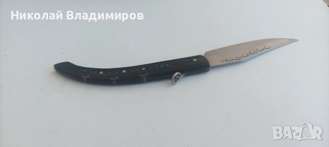 Нож ножче джобно българско рог старо сойка, снимка 5 - Ножове - 51818274