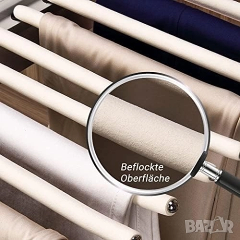 Телескопична Закачалка/ Органайзер за Панталони, изтегляща се, горен монтаж Ybaymy, снимка 4 - Закачалки - 52132245