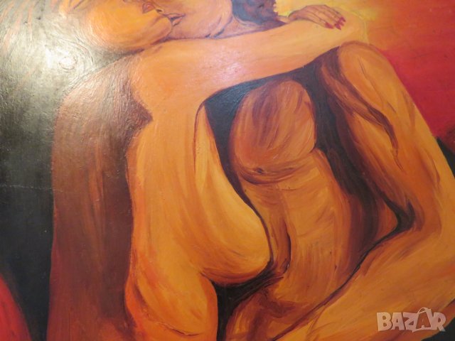 картина, еротика Мъжът и жената в огъня на любовта закриляни от огнения феникс - 18+, снимка 4 - Картини - 26491674