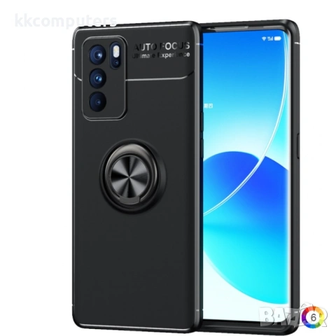 Oppo Reno6 Pro 5G Удароустойчив Metal Ring Калъф и Протектор