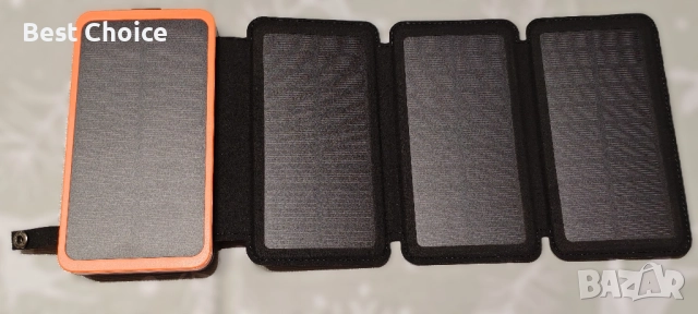 Соларна, бързозарядна батерия Hiluckey 25000mAh модел HI-S025 с фенер, снимка 4 - Външни батерии - 52728412