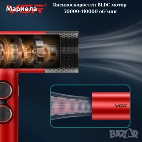 Професионален комплект машинки за подстригване VGR Stepless 4 в 1, снимка 5 - Сешоари - 53445278