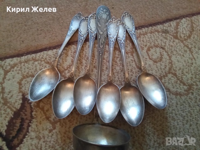 Посребрени прибори  лъжици и черпак  26318, снимка 10 - Прибори за хранене, готвене и сервиране - 52127499