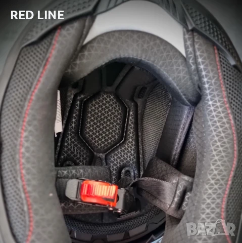 Каска за мотор WLT Matt Black Red с вградени очила., снимка 9 - Аксесоари и консумативи - 50537122