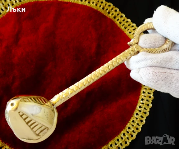 Бронзов гасител за свещи,бурбонска лилия,барок. , снимка 4 - Антикварни и старинни предмети - 50786960