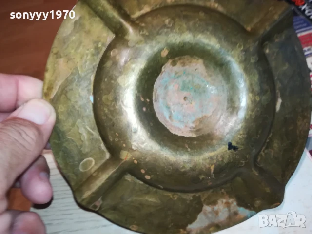 ПЕПЕЛНИК-МЕД/МЕСИНГ 17СМ ВНОС ГЕРМАНИЯ 0208252008LCHERY, снимка 16 - Антикварни и старинни предмети - 51230205