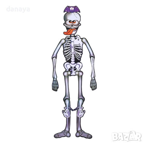 6080 Хелоуин украса за стена сглобяеми скелети 85 см, Хелоуин фигури за парти и декорация, снимка 3 - Декорация за дома - 51795382