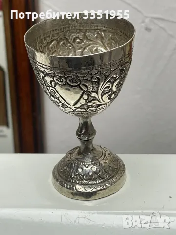 Сребърна старинна чаша, снимка 2 - Антикварни и старинни предмети - 50321020