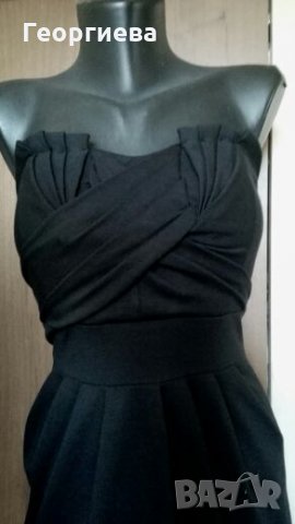 Къса плътна черна рокля H&M ПРОМОЦИЯ👗🍀XS,S (34-36)👗🍀 арт.097, снимка 1 - Рокли - 27556109