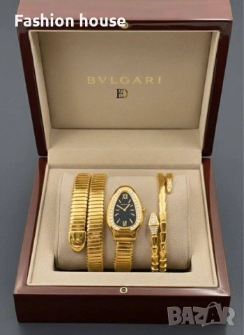 Bulgari часовник и гривна в кутия, снимка 4 - Дамски - 53291219