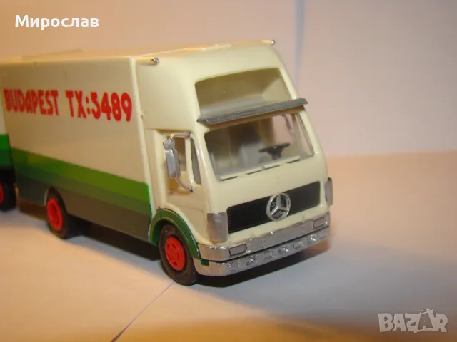 H0 1/87 HERPA MERCEDES BENZ МОДЕЛ ИГРАЧКА КАМИОН КОЛИЧКА, снимка 5 - Колекции - 48383186