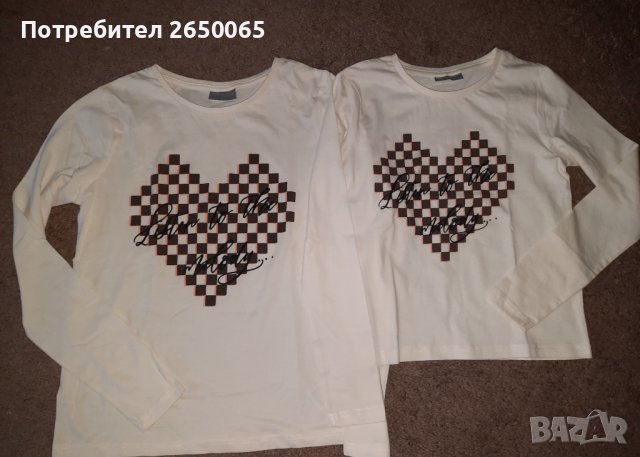 Блузки "сърце" за мама и дете , снимка 6 - Детски Блузи и туники - 39385154